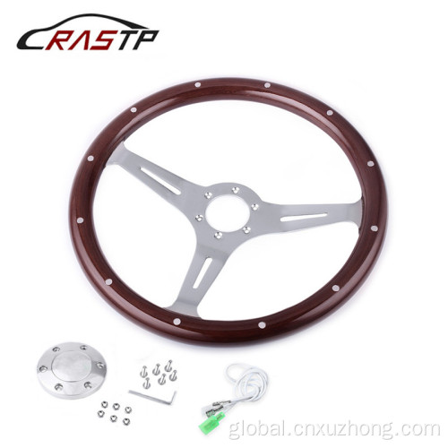 China Classic Wood Grain Silver Spoke Steering Wheel Manufactory